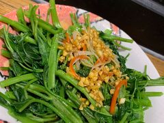 白灼空心菜-十面欢腾·海鲜面·台式Bistro(长乐路店)
