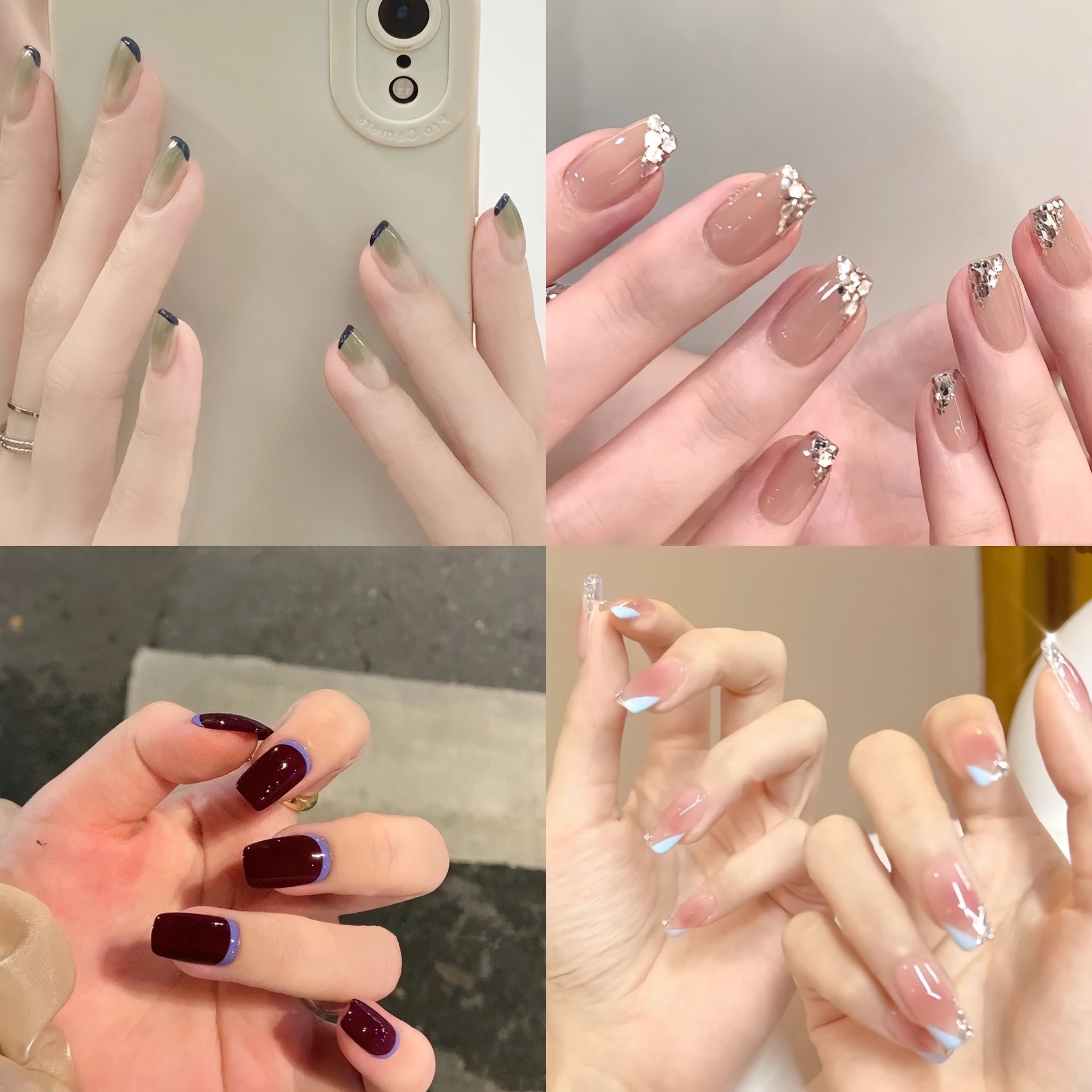 适合秋冬做的法式美甲来咯,超级好看