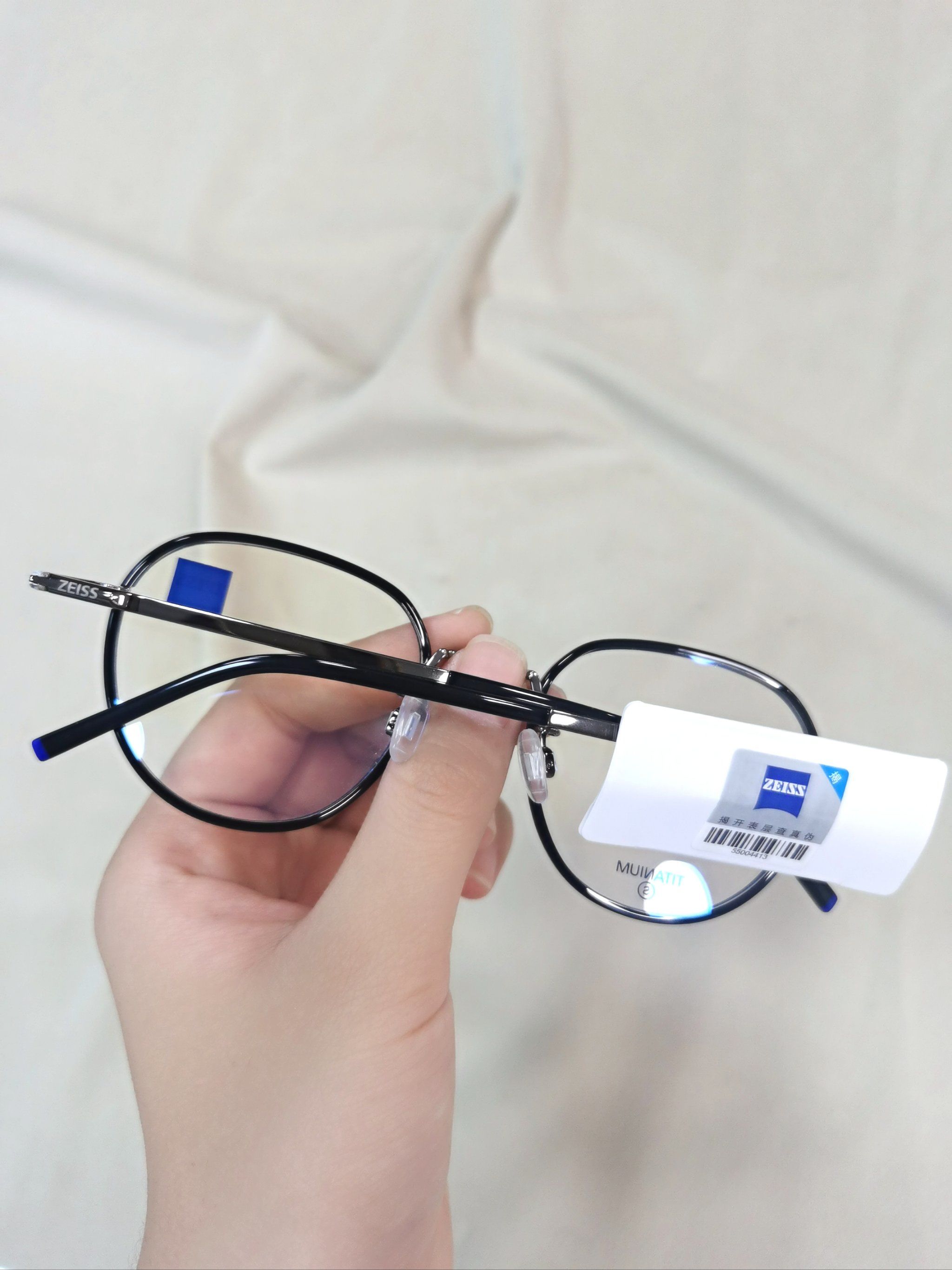 德国蔡司超轻纯钛眼镜框可配近视有度数