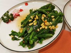 松子炒山苏叶-若蘭慈·无国界素食料理(欢乐海岸店)