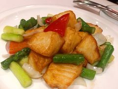 芦笋百合炒鳕鱼粒-东富酒家(龙湖西溪天街店)