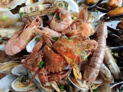 葱油海鲜大拼盘-阿军排档·烧烤