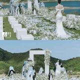 三亚婚礼丨镜面高级艺术装置 不动声色的美 | 草坪婚礼