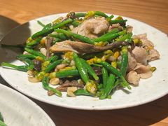 黄瓜花爆炒猪颈肉-话梅·客家小厨(东门店)