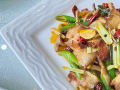 茶树菇炒腊肉-汉水缘鲜鱼庄(黄雁村店)