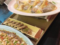 葱椒鲈鱼-绿茶餐厅(蓝色港湾店)