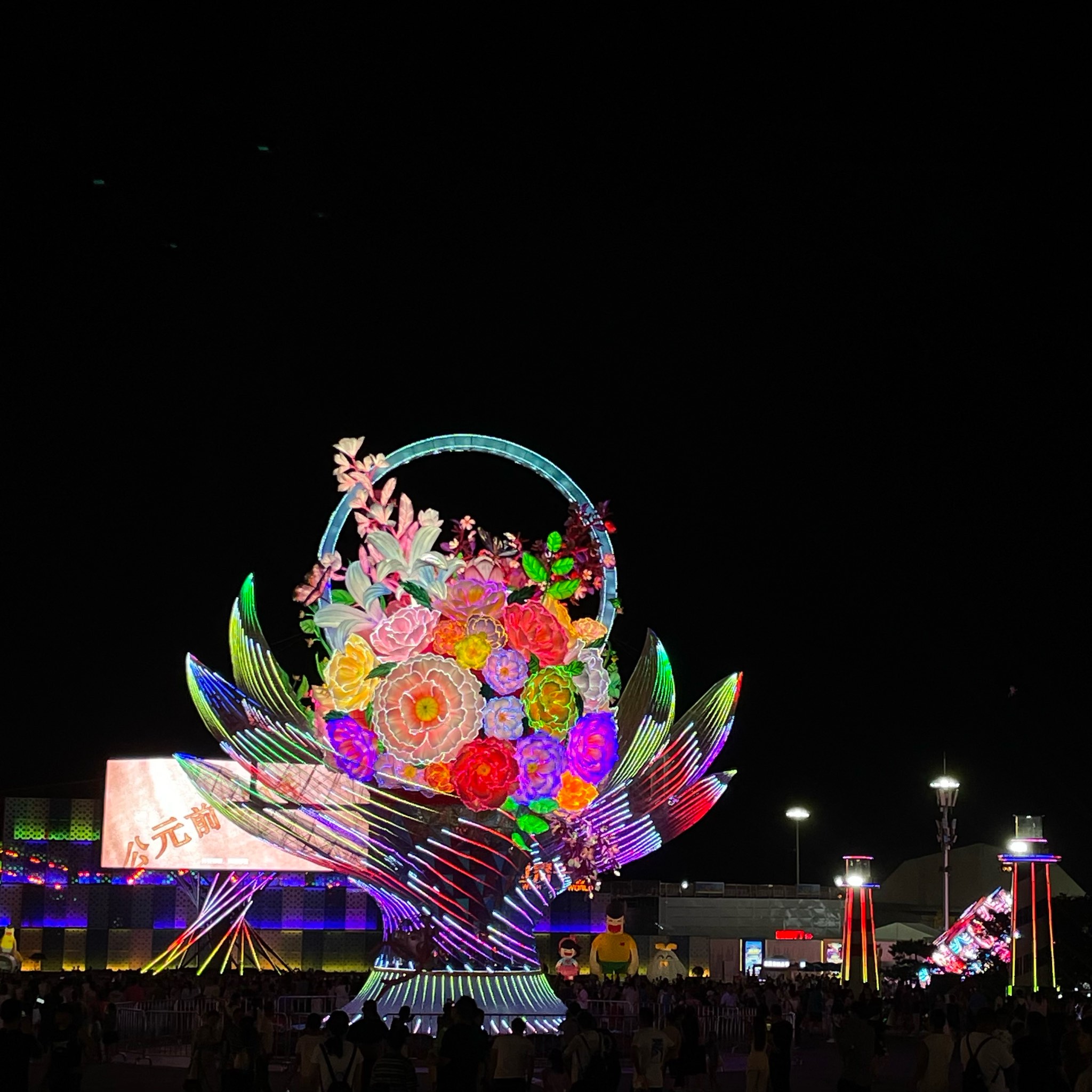 彩灯夜景图片真实图片图片