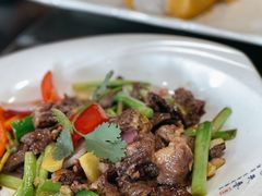 姜葱爆炒黄牛肉-阿多私房菜(顺德店)