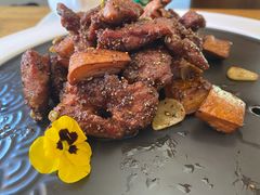 黑椒菌菇煎牛肉粒-天和晟新京菜.水煮鱼.湘土菜(国展店)