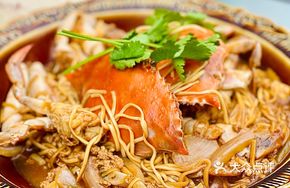 Cheese Scallop Crab Noodles