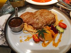 香煎澳洲西冷扒配意面-水天堂西餐厅(余姚众安广场店)