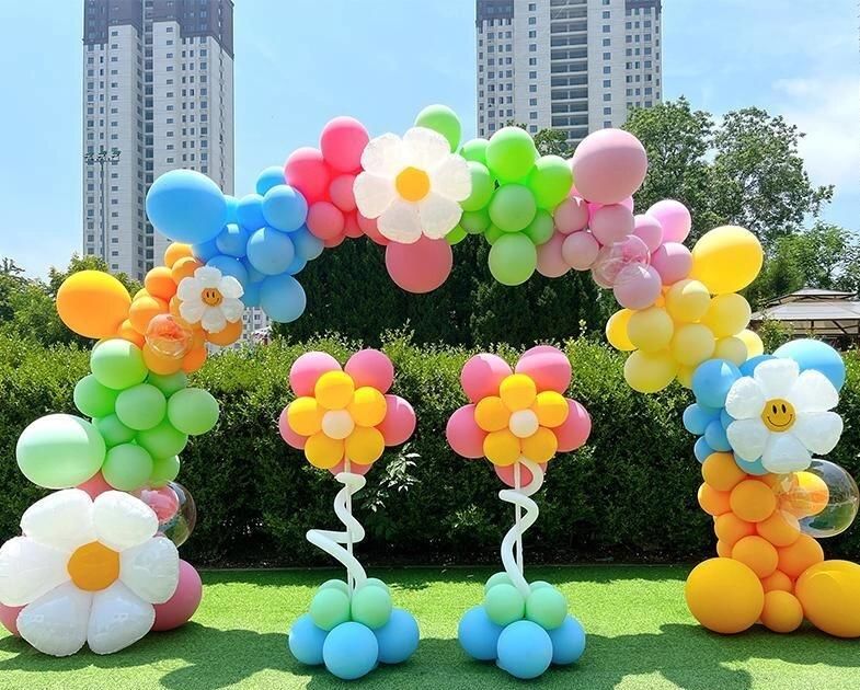 六一儿童节气球拱门布置