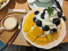 蓝莓芒果雪花冰-必点海鲜·海肠捞饭大王(滨江道店)