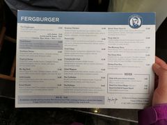 菜单-Fergburger(皇后镇店)