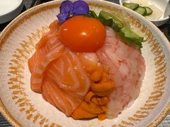 三文鱼甜虾海胆饭-和牛食堂•BISTRO(广州首店)