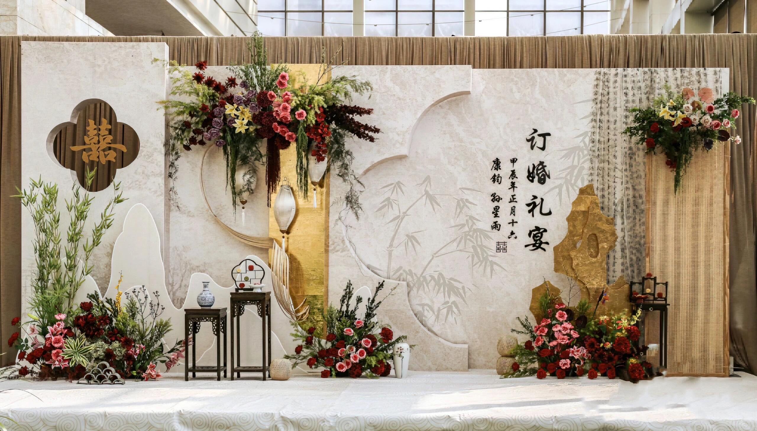 小众清馨淡雅的订婚宴布置