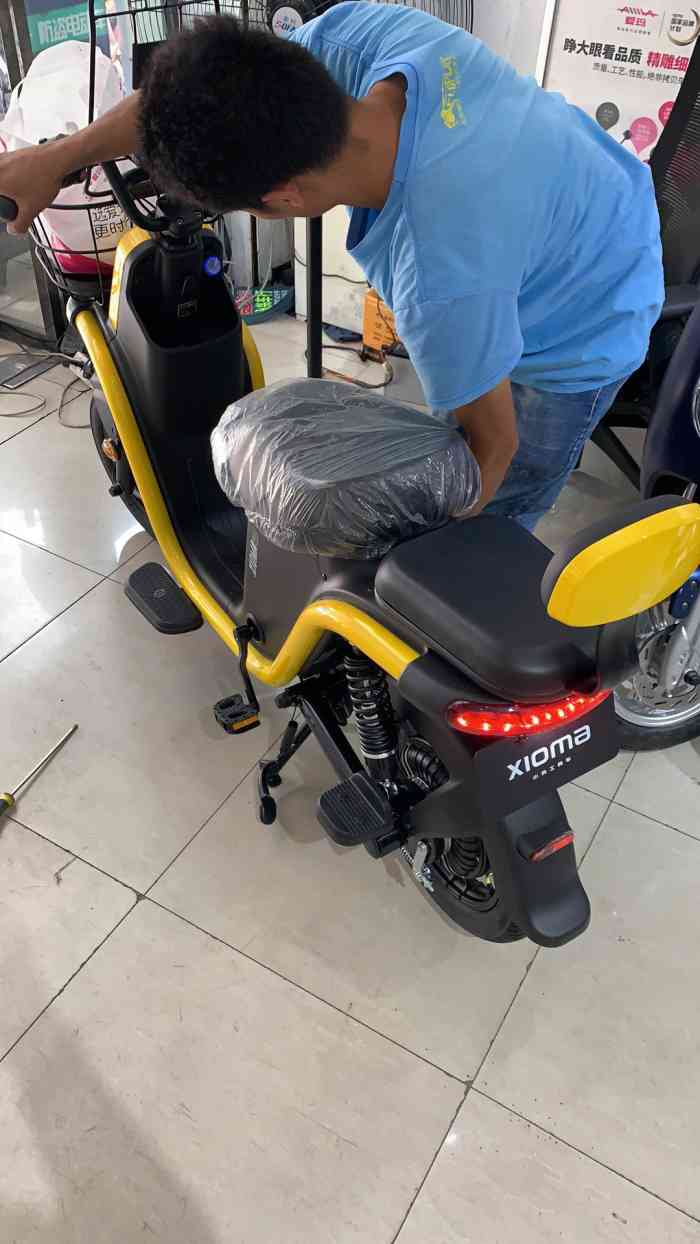 爱玛电动车(博兴路店)-"今天去叫爸帮我买了辆电动车 带宝宝一起去.