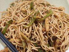 青椒笋干肉丝拌川-小河无名面馆