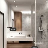 【5m²简约灰浴室丨化繁为简】 ◆卫生间选用灰色调营