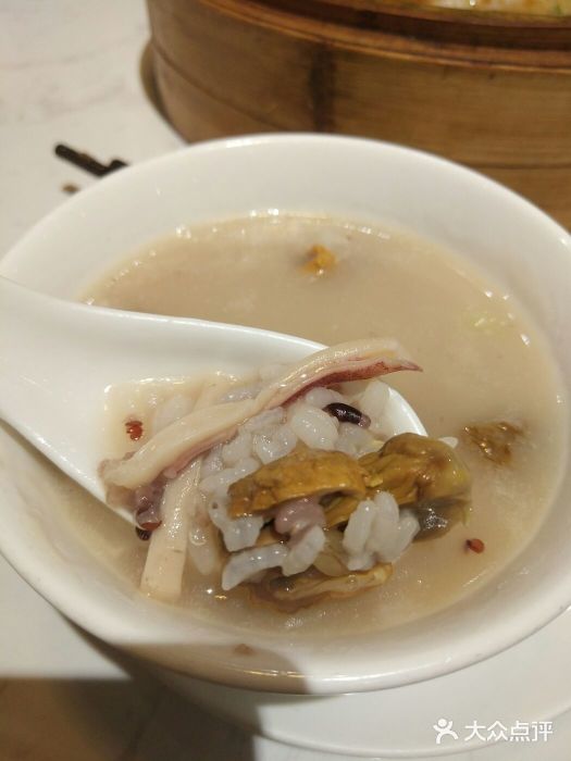佳泰砂锅粥(南山大道店)杂粮干鱿鱼茶树菇粥图片