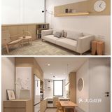 80㎡日系原木风🍂卡座设计拯救小户型餐厅