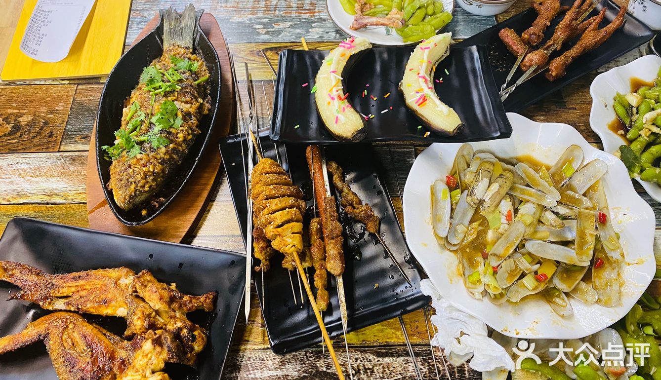 这家烧烤香蕉鸡翅!好好吃!!!!