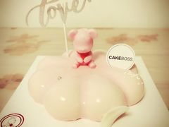 粉红心羽生日蛋糕-CAKE BOSS 蛋糕老板(领展购物广场·中关村店)