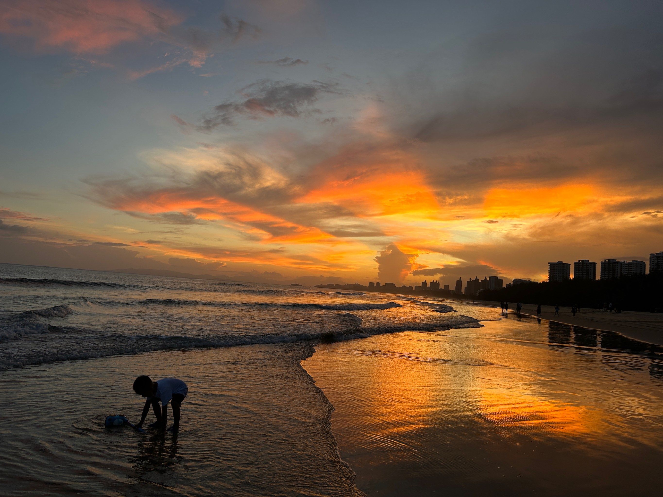 海边最美的黄昏瞬间