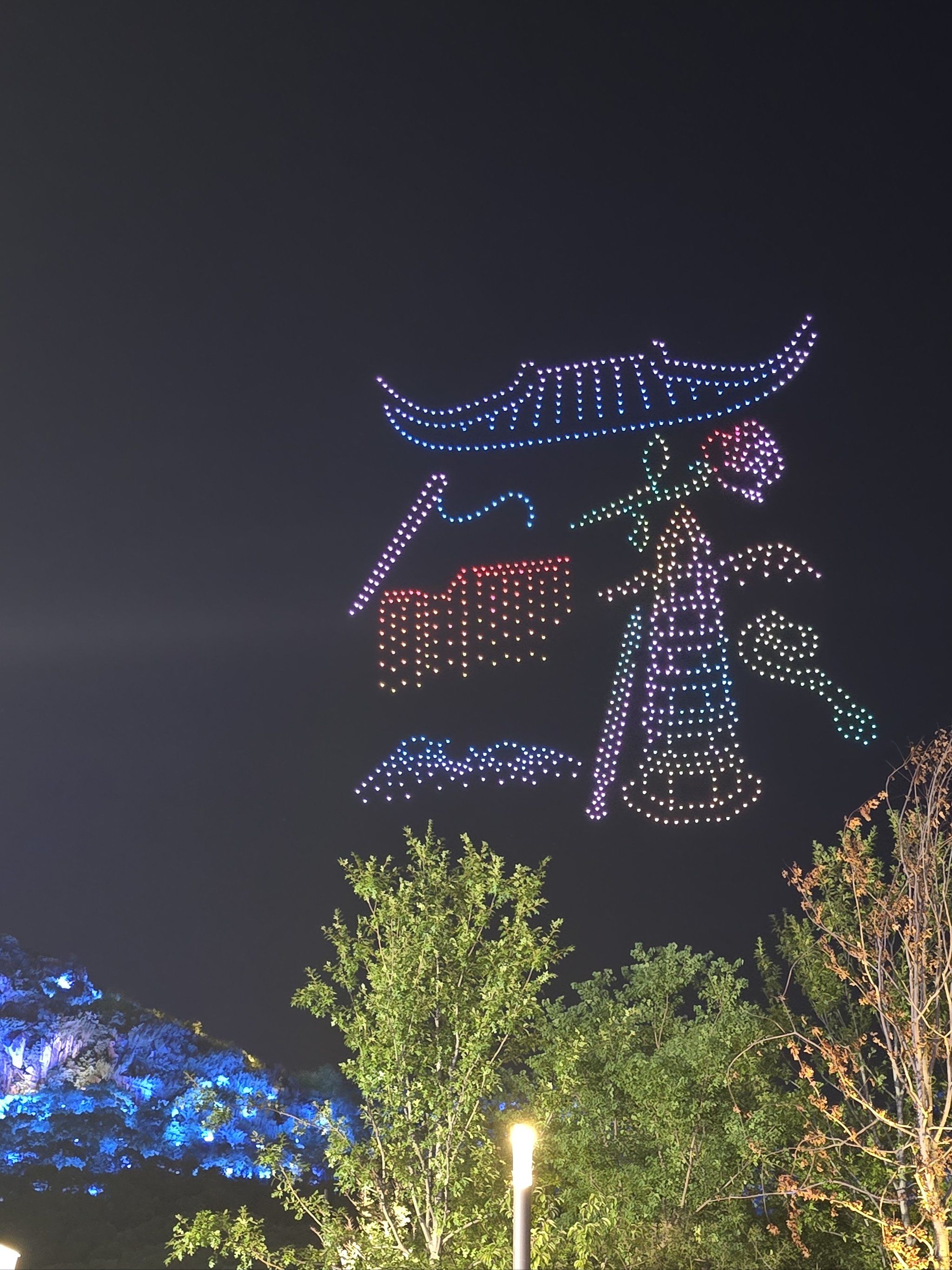 无人机表演,美美的天空