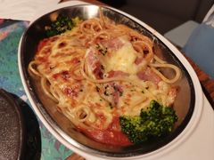 芝士培根肉酱焗意粉-绿茵阁(江南西路店)