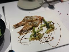 香煎印尼红虎虾配扒芦笋-雪龍のkitchen