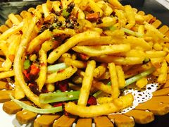 干煸土豆丝-刘胖子家常菜·蹄花焖藕(中央花园店)