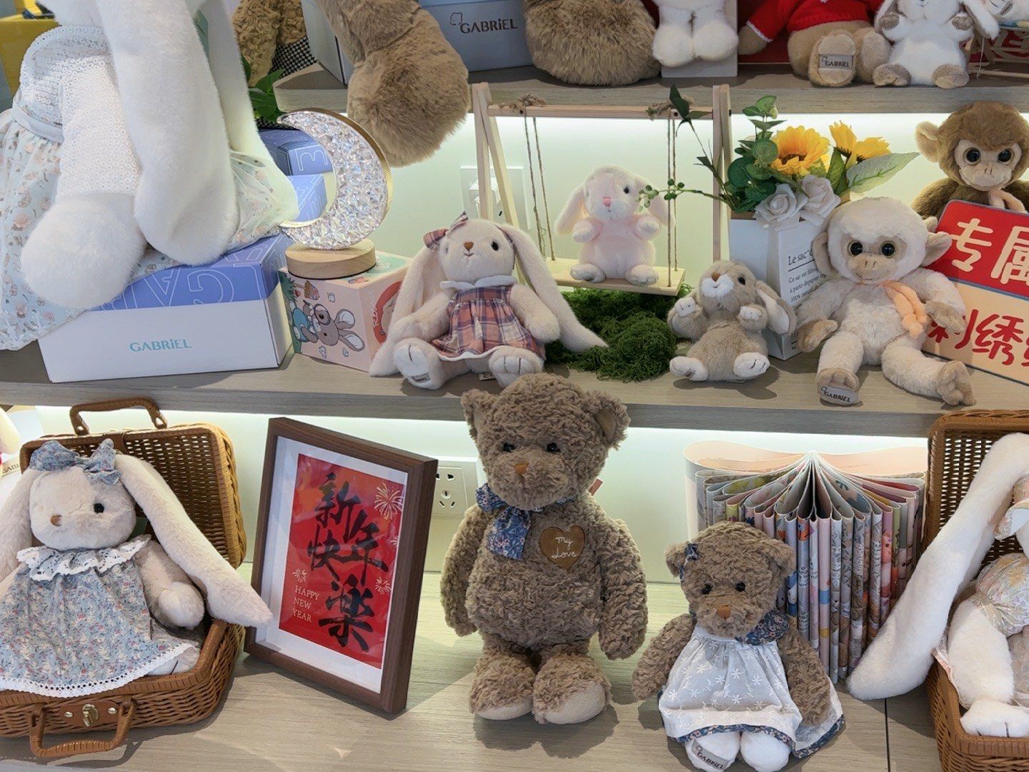 在商场逛路过这里,发现了一家玩偶店,毛茸
