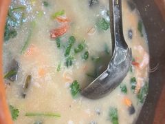 明虾皮蛋瘦肉粥-品记潮汕砂锅粥(湖东路店)