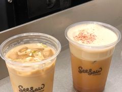 栀子花梨香拿铁-Seesaw Coffee(上海国金中心店)