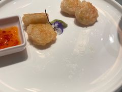 香煎山药虾饼-川旺角川粤融合菜•海景餐厅(星海广场店)