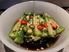 蒜汁秋葵-很久以前羊肉串(簋街店)