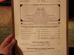 菜单-Keens Steakhouse