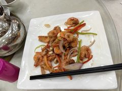 油盐炒基虾-口衣记鸡饭店
