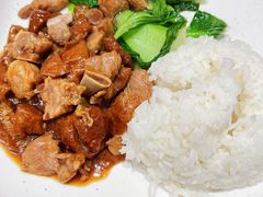 自制面筋红烧排骨饭-都城快餐(花城店)