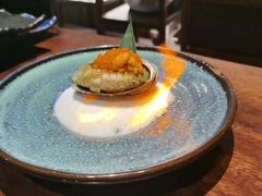 火焰黑鲍配海胆-岩也·日料与酒(龙岗天安云谷店)