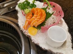三文鱼刺身-万福炭火烤肉日本料理(新街口店)