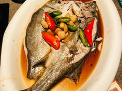 葱椒鲈鱼-绿茶餐厅(崇文门新世界店)