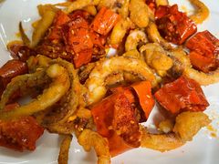 脆椒辣鱿鱼-兴国苑酒店