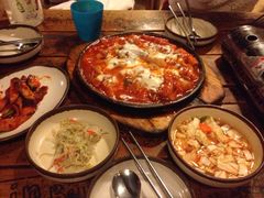 奶酪海鲜炒米条-包装马车·韩国料理·포장마차