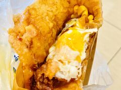-小红车炸蛋葱油饼