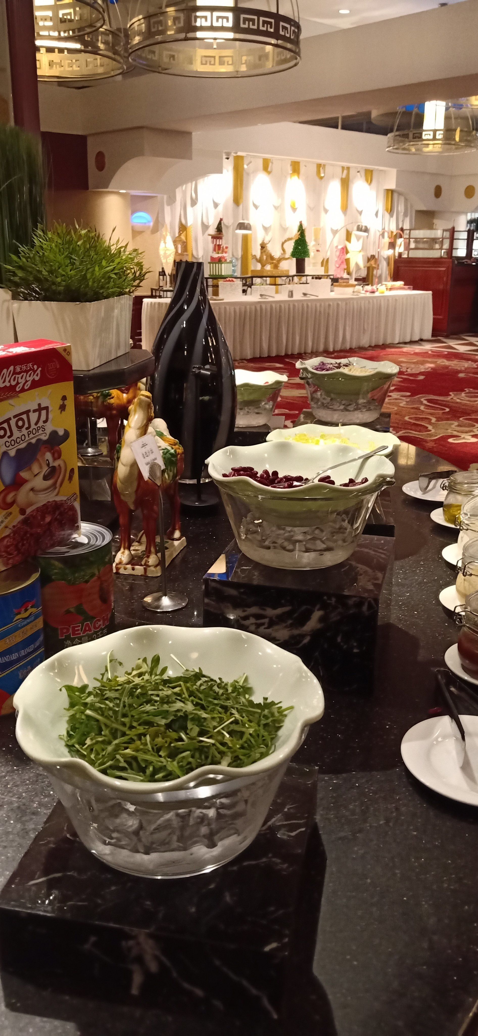 希尔顿酒店开会 酒店的自助餐很丰富 尤其是烤羊肉串