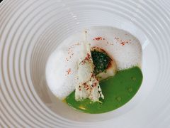 香煎扇贝配香菜汁及椰奶奶沫-L'ATELIER de Joel Robuchon(外滩18号店)