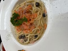 三文鱼蟹肉奶油意面-Lets burger非常汉堡·环球风味(蓝色港湾店)