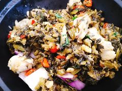 雪菜干锅蝴蝶蚌-万景饭店·鱼街农家菜